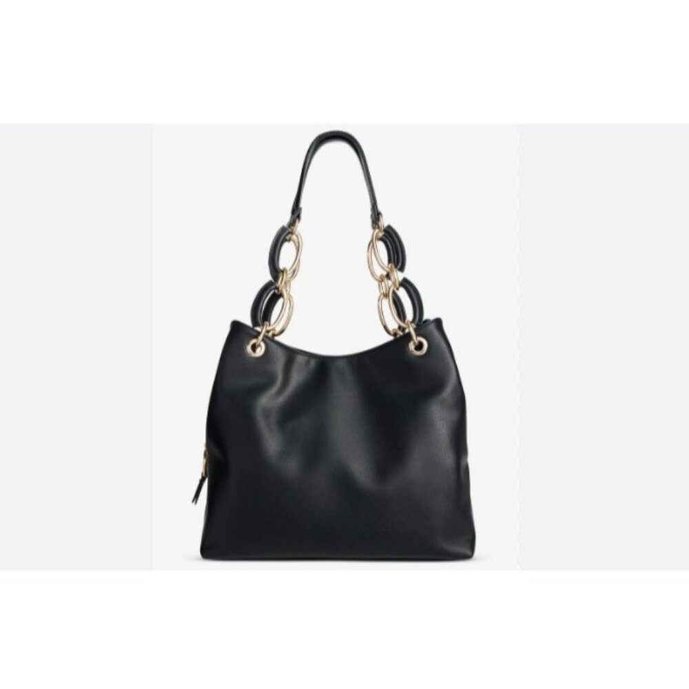 INC International Concepts Trippii chain strap tote shoulder bag - BLACK